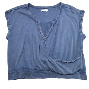 Free People Wrap It Up Women's size Medium Embroidered Grungecore Indie Top